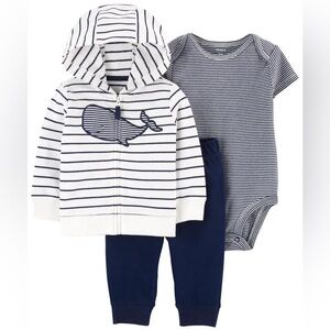 NWT Carter’s 3-Piece Whale Jacket Set Sz- 9 months
